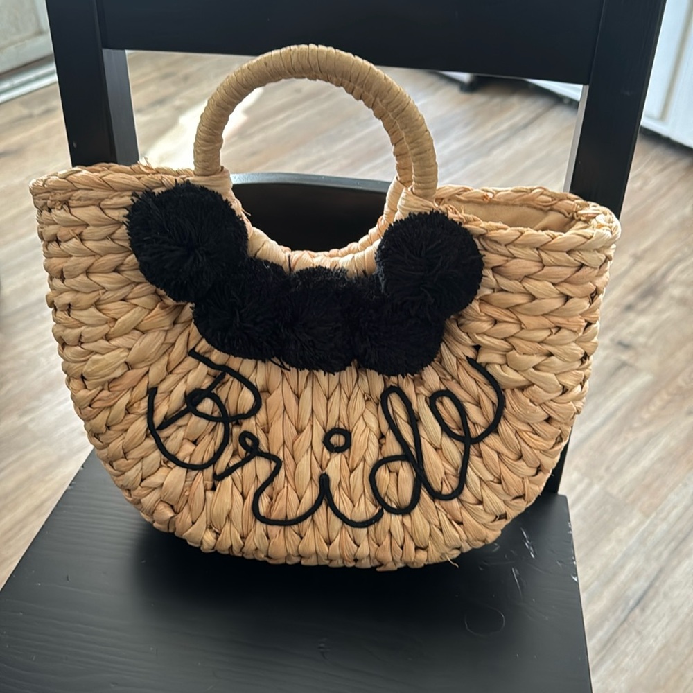 Bride straw bag